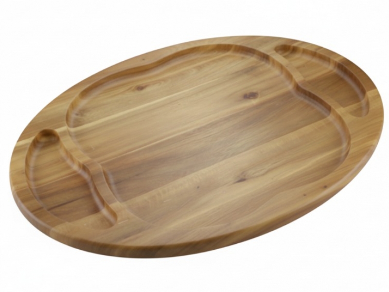 Acacia divided serving dish
